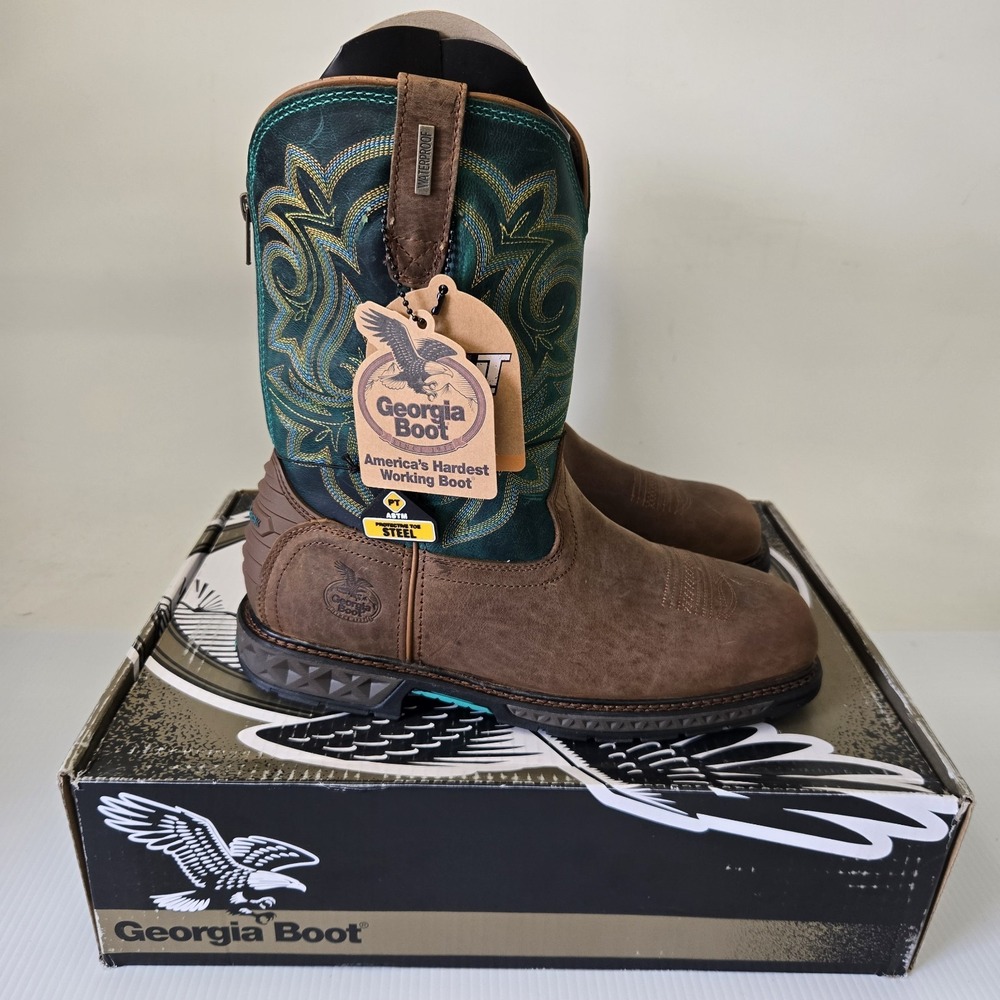 Georgia Boot Carbo-Tec LT Waterproof Slip-Resistant Steel Toe GB00386 10 M Women